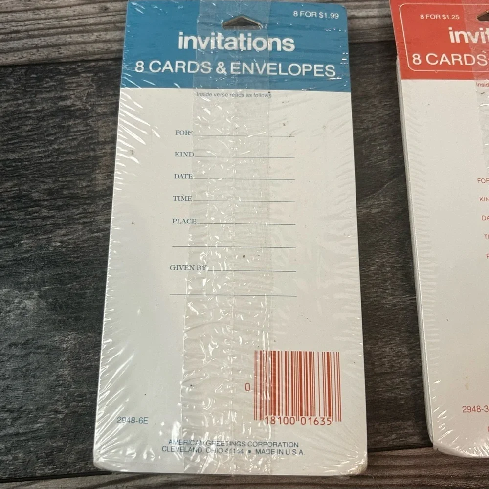 Vintage Sealed Hallmark & American Greeting Bridal Shower Invitations Set of 3 - Picture 7 of 7